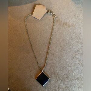 Lucky Brand Black Geometric Pendant Necklace